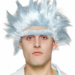 Cheap 🌟 Rick Wig and Unibrow - Rick and Morty 🎁