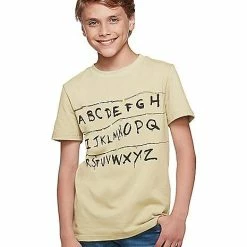 Brand new 🛒 Kids Stranger Things Alphabet Wall T 👚 Shirt - Stranger Things 🥰
