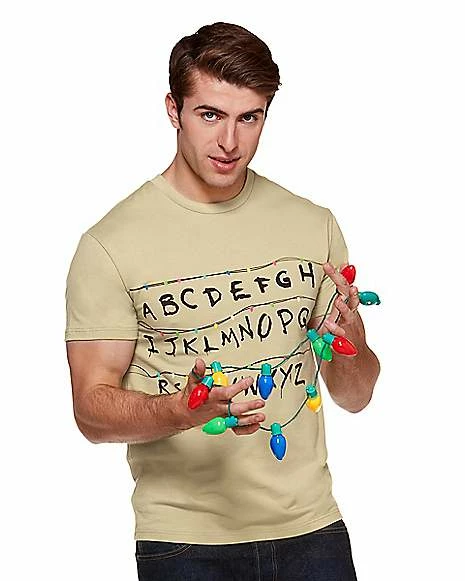 Top 10 ๐ Adult Alphabet Wall T ๐ Shirt - Stranger Things ๐งจ 2 Top 10 ๐ Adult Alphabet Wall T ๐ Shirt - Stranger Things ๐งจ