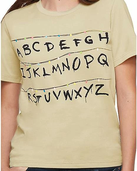 Top 10 ๐ Adult Alphabet Wall T ๐ Shirt - Stranger Things ๐งจ 4 Top 10 ๐ Adult Alphabet Wall T ๐ Shirt - Stranger Things ๐งจ - Image 3
