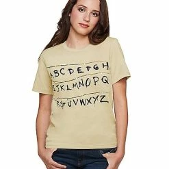 Top 10 ๐ Adult Alphabet Wall T ๐ Shirt - Stranger Things ๐งจ 9 Top 10 ๐ Adult Alphabet Wall T ๐ Shirt - Stranger Things ๐งจ -Spencer's Shop 01381979 d