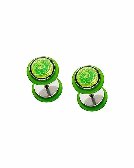 Deals ๐ Portal Fake Plugs 18 Gauge - Rick and Morty โ - Image 2
