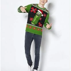 Best Pirce ✨ Light-Up Pickle Rick Ugly Sweater - Rick and Morty ✨ 12 Best Pirce ✨ Light-Up Pickle Rick Ugly Sweater - Rick and Morty ✨ -Spencer's Shop 03375888 d
