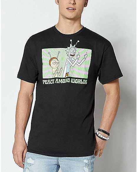 Deals ๐ Peace Among Worlds T ๐ Shirt - Rick and Morty ๐งจ
