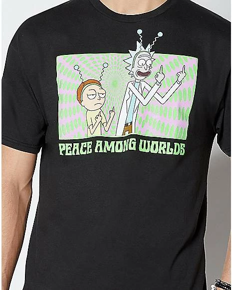 Deals ๐ Peace Among Worlds T ๐ Shirt - Rick and Morty ๐งจ - Image 2