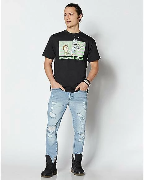 Deals ๐ Peace Among Worlds T ๐ Shirt - Rick and Morty ๐งจ - Image 3