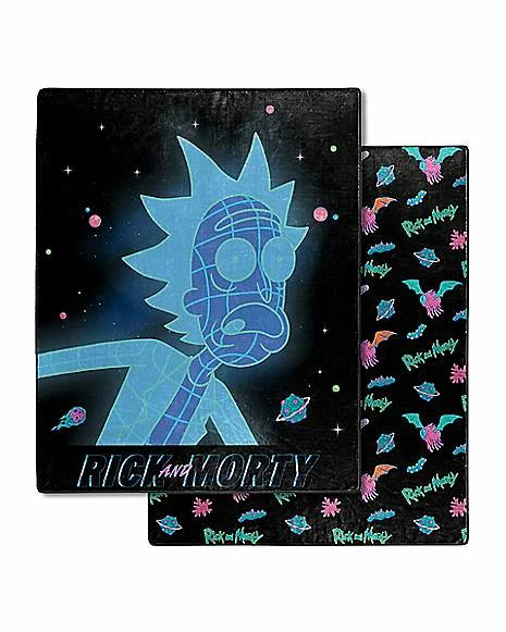Best Pirce 🥰 Hologram Rick Double Sided Fleece Blanket - Rick and Morty 🎁 - Image 2