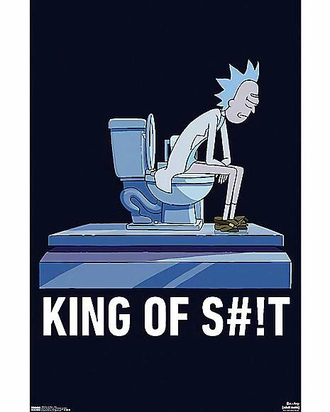 Best Pirce 👍 Rick and Morty King of Shit Poster ✨ 3 Best Pirce 👍 Rick and Morty King of Shit Poster ✨
