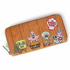Coupon 😉 Loungefly SpongeBob SquarePants Cute Character Zipper Wallet 👏
