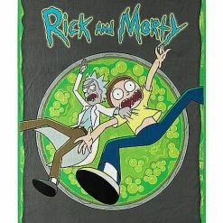 Cheapest 👍 Space Zoom Rick and Morty Fleece Blanket 😍