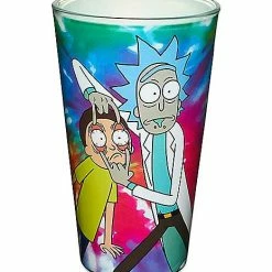 Outlet 🌟 Tie Dye Rick and Morty Pint Glass - 16 oz. 👍