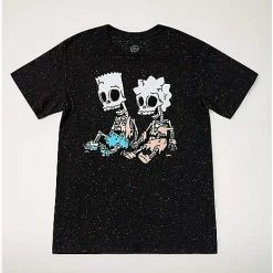 New 🥰 Bart and Lisa Skeletons T 👚 Shirt - The Simpsons 🛒