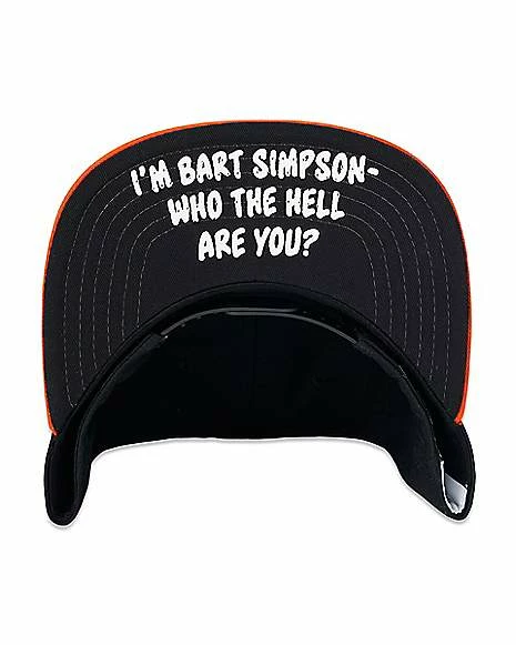 Brand new ๐ Bart Simpson Who Are You Snapback Hat - The Simpsons ๐ 6 Brand new ๐ Bart Simpson Who Are You Snapback Hat - The Simpsons ๐ - Image 4