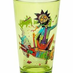 Deals 😍 Ricky and Morty Skateboard Pint Glass - 16 oz. ✨