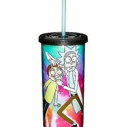 Brand new ✨ Tie Dye Rick and Morty Cup with Straw - 20 oz,. ✔️