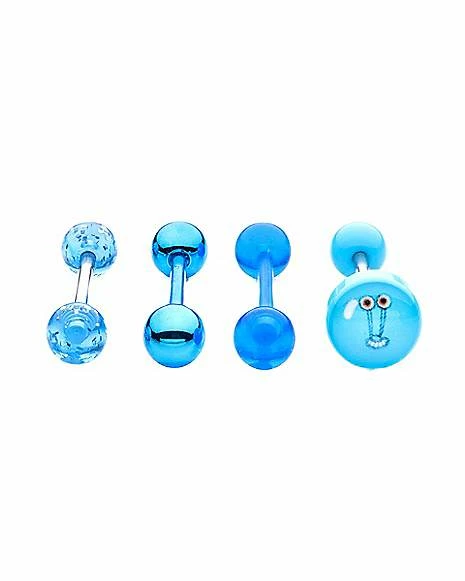 Brand new π Multi-Pack Gary SpongeBob SquarePants Barbells 4 Pack - 14 Gauge π