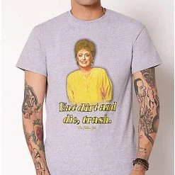 New 👍 Eat Dirt and Die Trash T 👚 Shirt - Golden 👧 Girls ⭐