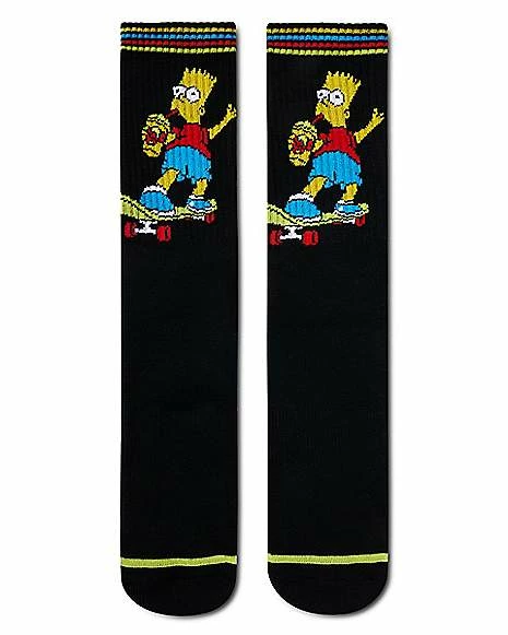 New ๐ฅฐ Bart Simpson Crew ๐งฆ Socks 2 Pair - The Simpsons ๐ 5 New ๐ฅฐ Bart Simpson Crew ๐งฆ Socks 2 Pair - The Simpsons ๐ - Image 3