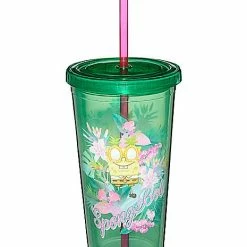 Buy ❤️ Floral SpongeBob SquarePants Cup with Straw - 20 oz. 👏