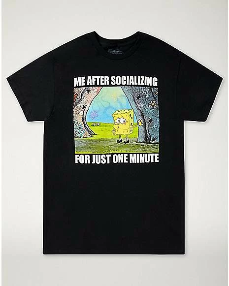 Wholesale ๐ฅ Me After Socializing T ๐ Shirt - SpongeBob SquarePants ๐ 3 Wholesale ๐ฅ Me After Socializing T ๐ Shirt - SpongeBob SquarePants ๐