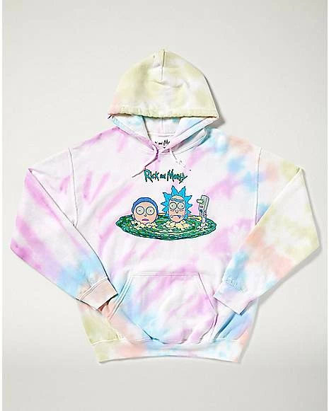 Hot Sale ✨ Tie Dye Portal Heads Rick and Morty Hoodie ✔️