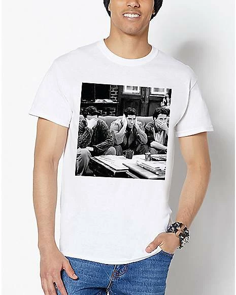 Wholesale 🔥 Three Wise Guys Couch Photo T 👚 Shirt - Friends 🔥 7 Wholesale 🔥 Three Wise Guys Couch Photo T 👚 Shirt - Friends 🔥 - Image 5