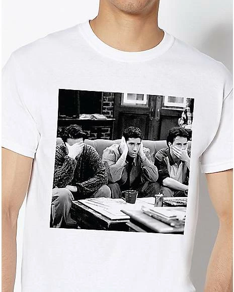 Wholesale 🔥 Three Wise Guys Couch Photo T 👚 Shirt - Friends 🔥 8 Wholesale 🔥 Three Wise Guys Couch Photo T 👚 Shirt - Friends 🔥 - Image 6