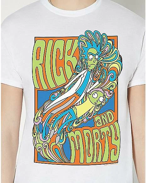 Hot Sale 🤩 Psychedelic Swirl Rick and Morty T 👚 Shirt 🤩 4 Hot Sale 🤩 Psychedelic Swirl Rick and Morty T 👚 Shirt 🤩 - Image 2