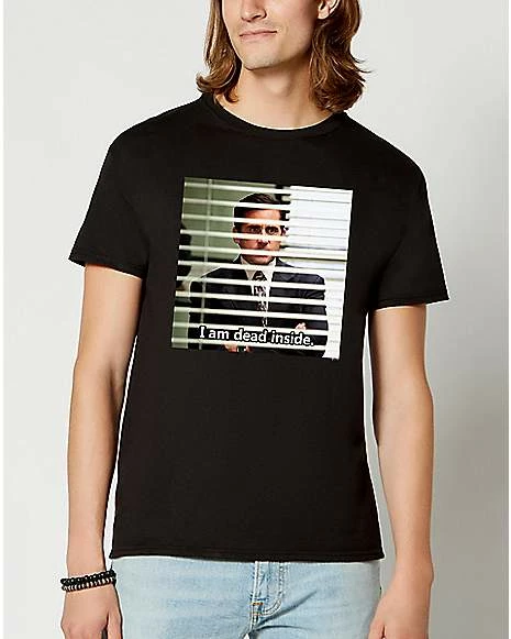 Discount ๐ Dead Inside T ๐ Shirt - The Office ๐ 3 Discount ๐ Dead Inside T ๐ Shirt - The Office ๐
