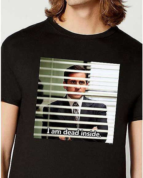 Discount ๐ Dead Inside T ๐ Shirt - The Office ๐ 4 Discount ๐ Dead Inside T ๐ Shirt - The Office ๐ - Image 2